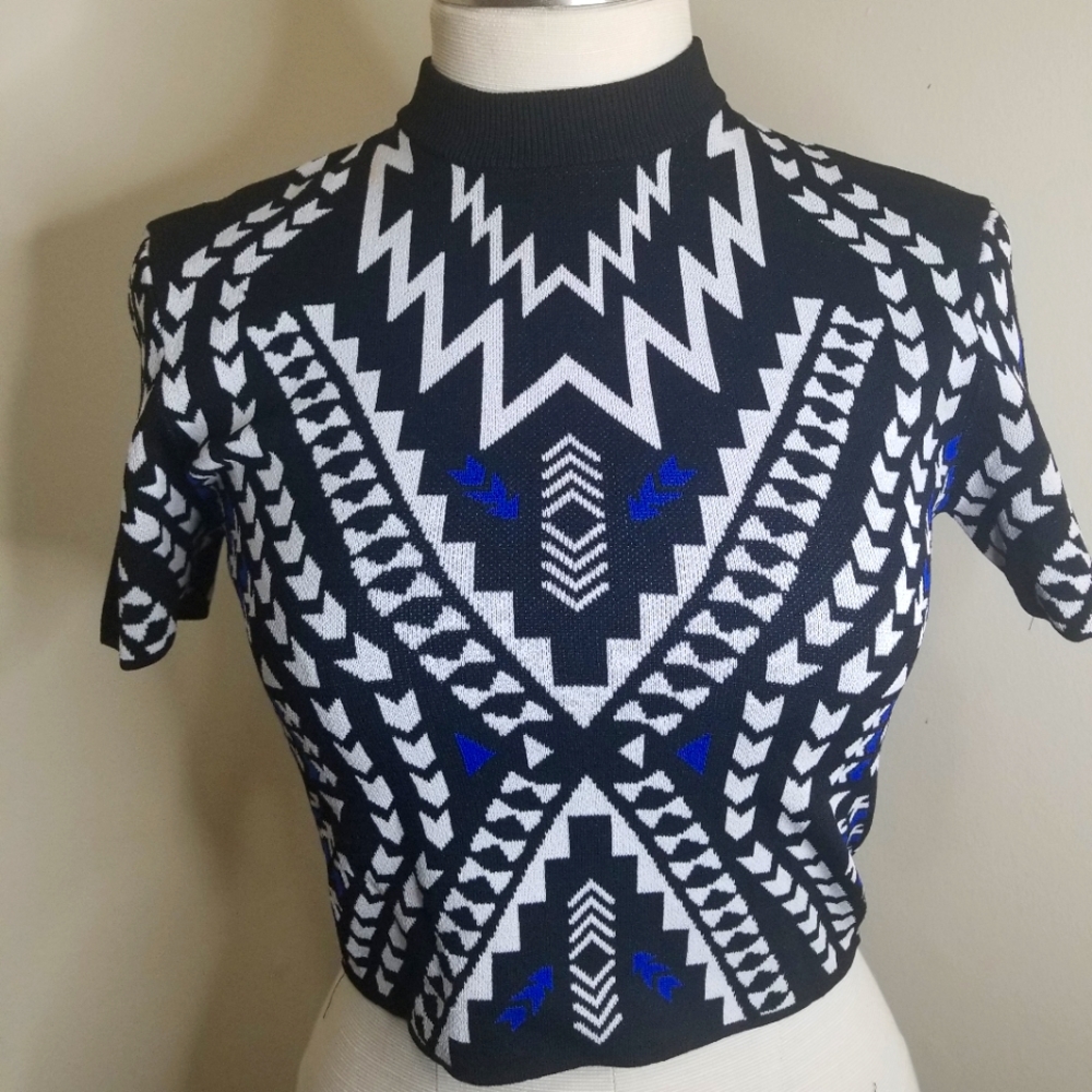 Tribal Print Crop Top
